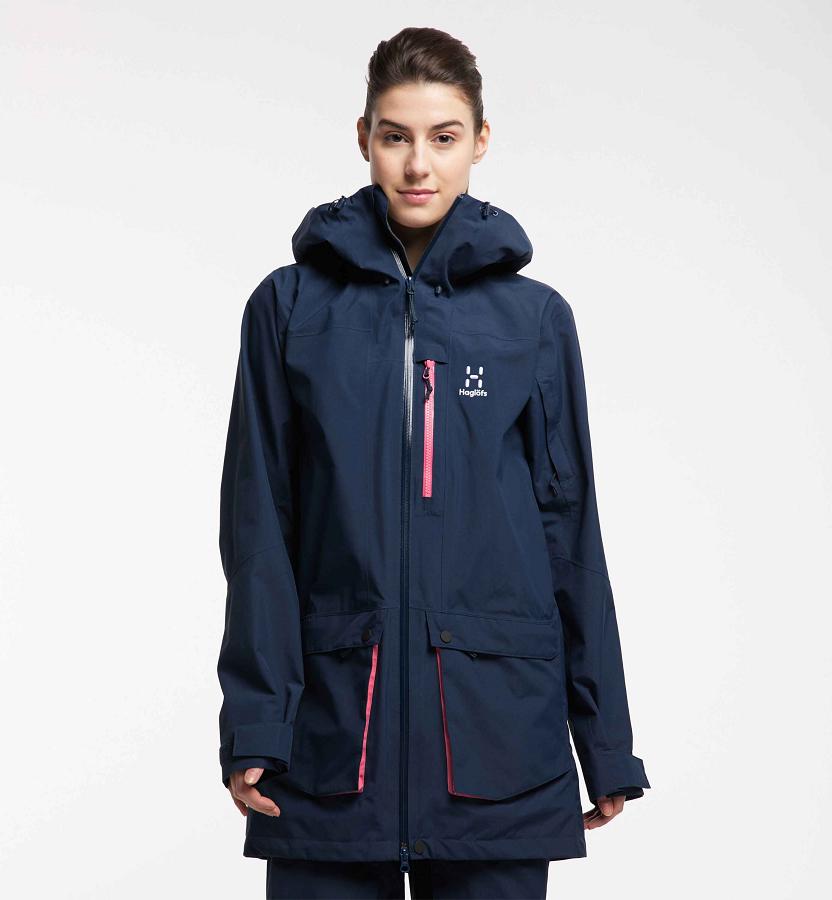 Haglöfs Elation GTX Parka Dark Blue For Womens UZJKV2987 Australia